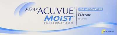 תמונה של עדשות מגע יומיות 1 Day Acuvue Moist for Astigmatism (30 lenses) Johnson & Johnson