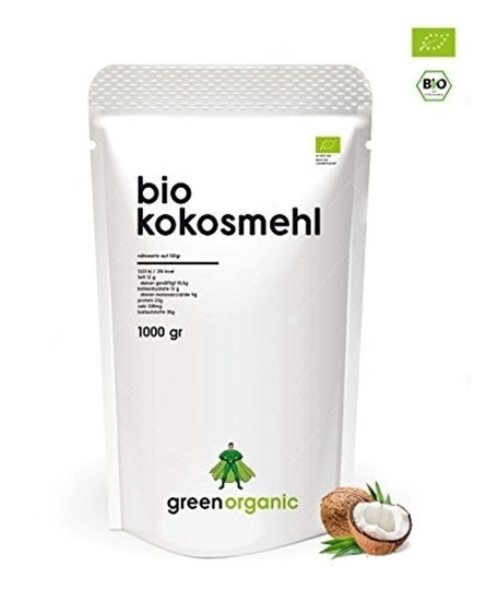 תמונה של GreenOrganic: ביו קוקוס קמח, אפייה דלת פחמימות, ללא גלוטן, טבעוני, 1 ק"ג