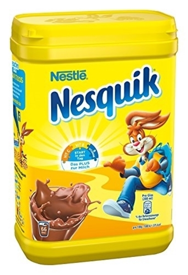 Изображение Nestlé Nesquik | Cocoa-containing beverage powder | UTZ Certified | Extra Chocolate | With vitamins | Storage Tin | By law without artificial flavors | 2 x 900g can