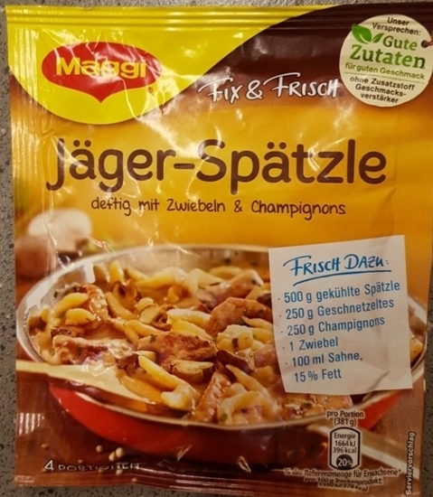 Изображение Ready-made Spaetzle Noodles in Champignon and Onions sauce MAGGI