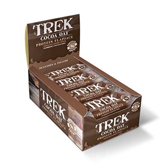 Picture of Trek Flapjacks | Cocoa And Oat Protein Flapjack | 16 x 50G