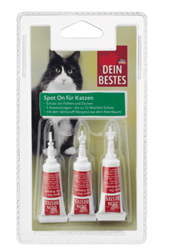 Изображение Accessories for cats, Spot On drops, protection against fleas & ticks, 3 x 1 ml, 3 ml