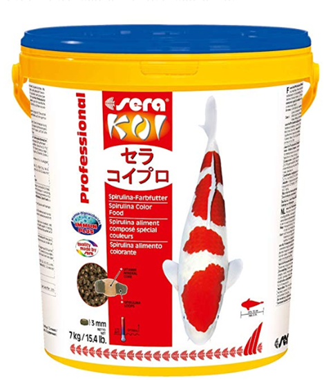 Изображение sera KOI Professional Spirulina (from 8 ° C) Koi food for perfect colors, ideal growth with plenty of spirulina & prebiotics for improved feed conversion, less water pollution & less algae