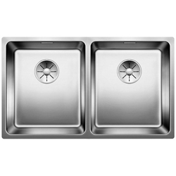 Picture of BLANCO Andano 340/340-IF stainless steel sink Infino silk gloss with pull knob 522982