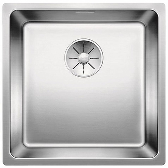 Picture of BLANCO Andano 400-U stainless steel sink InFino silk gloss with pull knob 522960