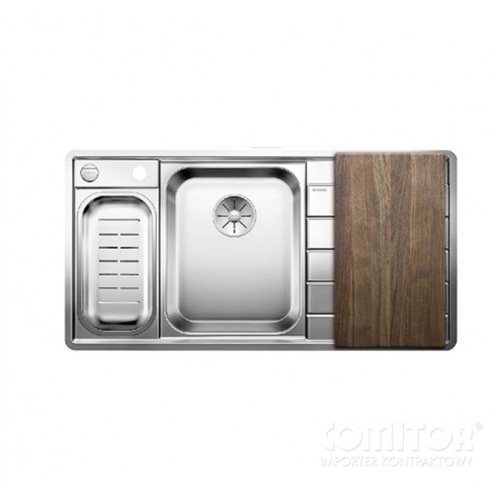 Picture of BLANCO AXIS III 6 S-IF Steamgar Edition stainless steel sink left 522109