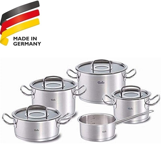 Изображение Fissler Original Professional Collection / Stainless Steel Cooking Pot Set with Glass Lid / Saucepans / Induction Gas, Electric, Ceramic