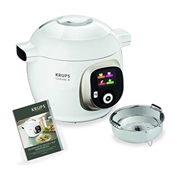 Picture of Krups Cook4Me + CZ7101 multi cooker (cooking under pressure for fast and fresh dishes, 6 liter capacity, 1.600 watts, incl. Recipe book) white / gray
