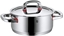 Picture of WMF Premium One saucepan, 20 cm, metal lid with steam opening, roasting pot 2,5l, Cromargan polished stainless steel, induction, cold handles, inside scale