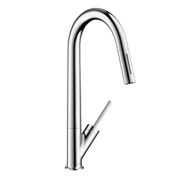 Изображение AXOR Starck single lever kitchen mixer 270 with pull-out spray, chrome