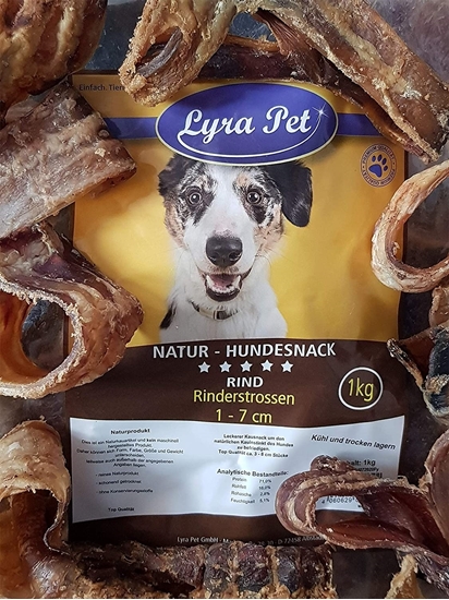 Изображение Lyra Pet 20 kg Beef Flowers 1-7 cm 20000 g Trachea Trachea Chew Item Beef Dog Food Chew Snack