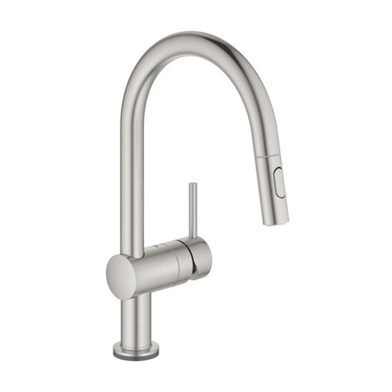 Изображение Grohe Minta Touch electronic kitchen faucet with pull-out supersteel spout (31358DC2)