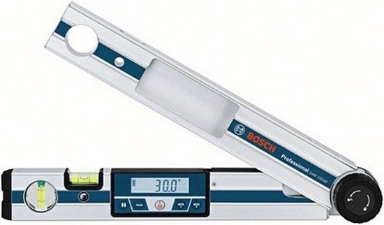 Picture of Bosch Professional protractor GAM 220 (measuring range 0-220 °, measuring accuracy ± 0.1 °, side length 40cm, in box)