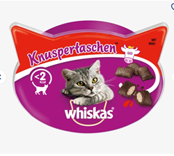 Изображение Whiskas Snack for cats, Knuspertaschen ™ with beef, 60 g