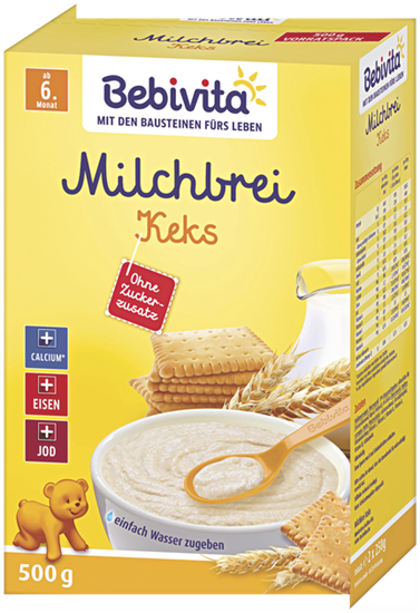 Изображение Bebivita Milk porridge biscuit from the 6th month, 500 g