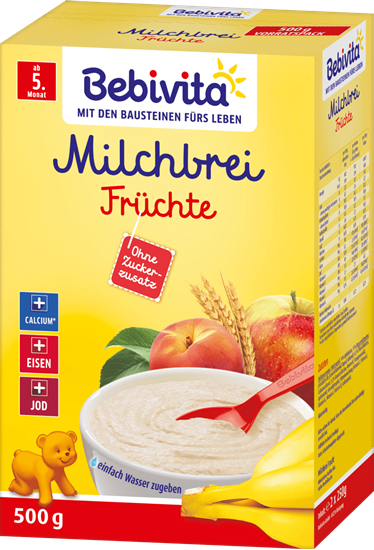 Picture of Bebivita Milk porridge fruits after the 4th month, 500 g