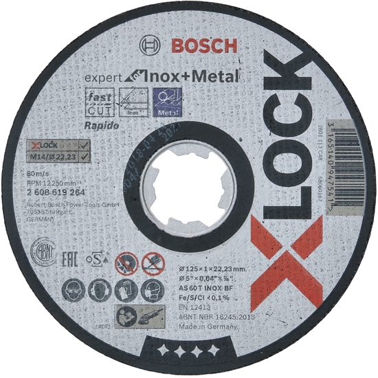 Изображение Bosch X-Lock cutting disc Expert for Inox + Metal AS 60 T INOX BF Ø 125 mm