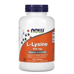 Picture of Now Foods L-Lysine 500 mg 250 