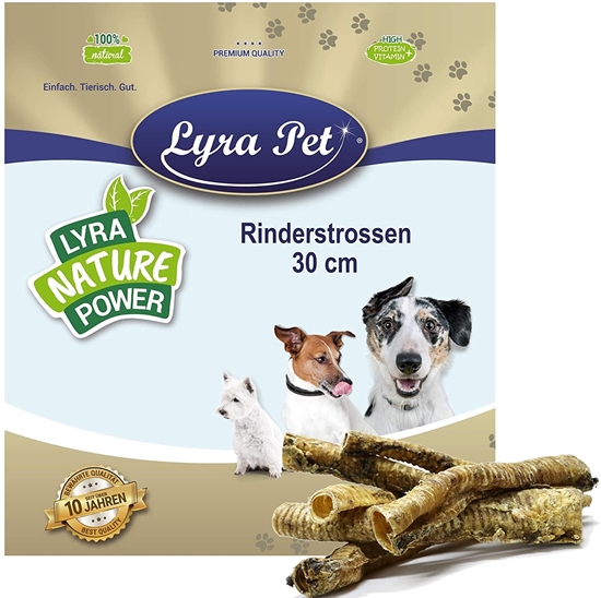Picture of Lyra Pet 4 kg beef owls 4000 g approx. 30 cm trachea strokes windpipe reward dog chewy treats chew