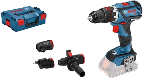 Picture of Bosch cordless drill / driver GSR 18V-60 FC Professional + GFA18-E / M / W / H (blue / black, L-BOXX)