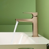 Изображение Hansgrohe Metropol single lever basin mixer 110, with tongue handle, with brushed bronze waste set (32507140)