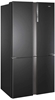 Picture of Haier HTF-610DSN7 French Door fridge / freezer combination black inox