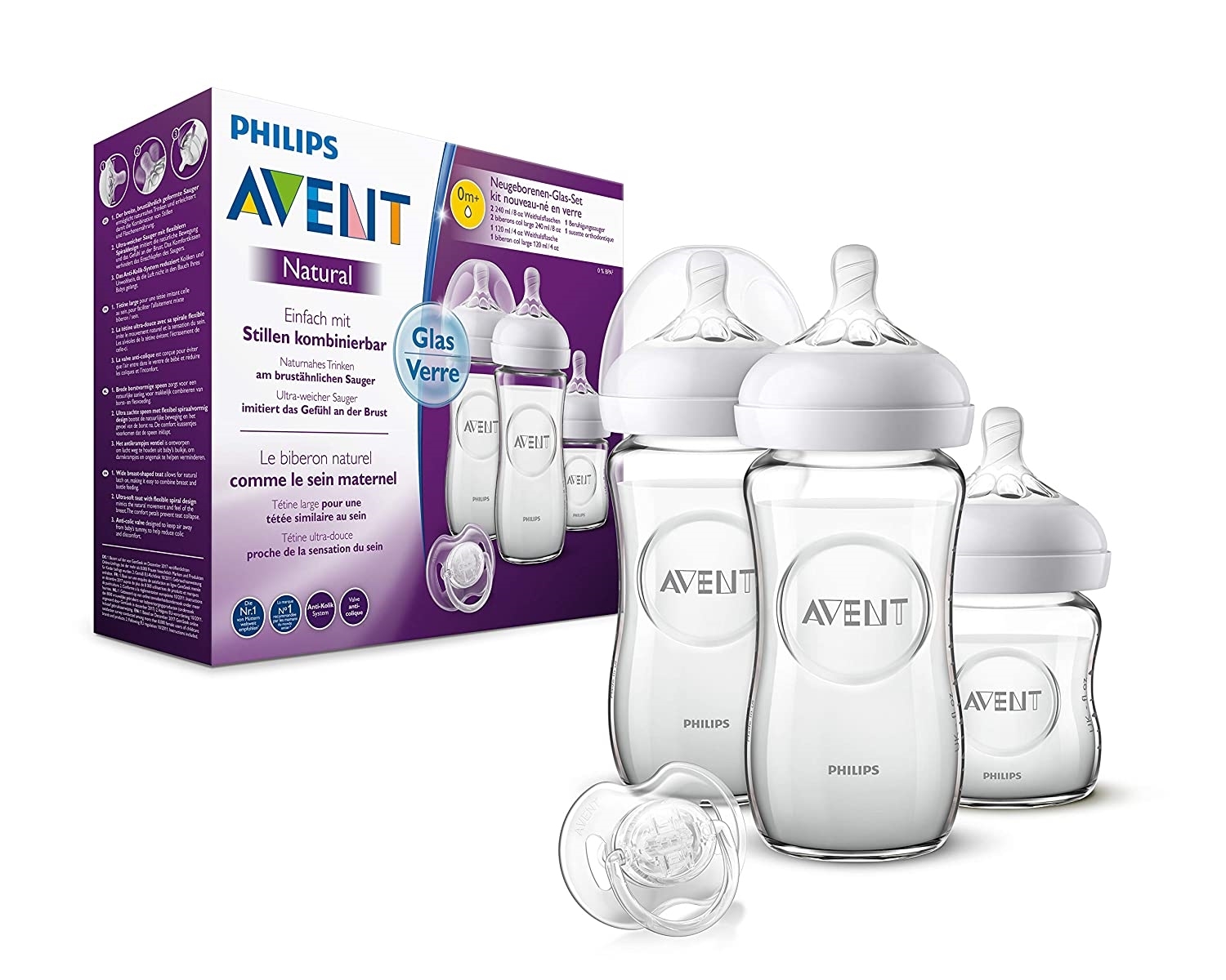 Want to stress Train BerlinBuy. Philips Avent Natural Glass Bottle Set SCD303/01