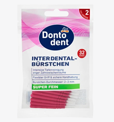 Изображение Dontodent Interdental brushes pink 0.4 mm ISO 2, 32 pcs