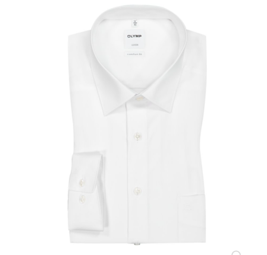Изображение Olymp Luxor comfort fit shirt, non-iron, white, Size: 49