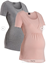 Picture of Bonprix Maternity shirts with breastfeeding function, 2-pack, Color: Pink & Gray, Size : 36/38