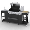 Picture of vidaXL G-BBQ KIT 4 + 1 DE MODEL Professional outdoor rustproof stainless steel / steel kitchen