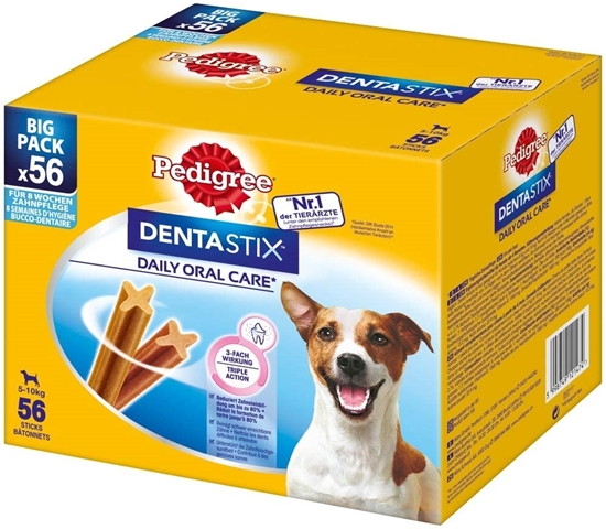 Изображение Pedigree Snack for dogs, dental care Dentastix for small dogs, multipack 8x7 pieces, 880 g