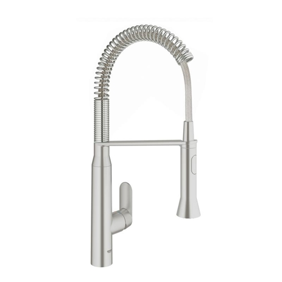 Picture of Grohe K7 kitchen faucet 31379DCO supersteel, swivel spout, professional shower head