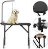Изображение Yaheetech Dog Grooming Table, Trimming Table for Dogs, Dog Grooming Table, Dog Bath Table, Poodle Grooming Table, Height Adjustable, Non-Slip, Maximum Load 100 kg