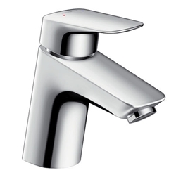 Picture of hansgrohe Logis 70 basin mixer 71070000 chrome, with waste set, height 166 mm