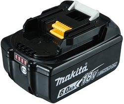 Изображение MAKITA tool battery BL1860B / 197422-4 18V / 6.0Ah, sliding battery with LED charge level indicator