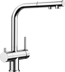 Изображение Blanco Fontas II single lever mixer, with filter system, with pull-out spray, chrome