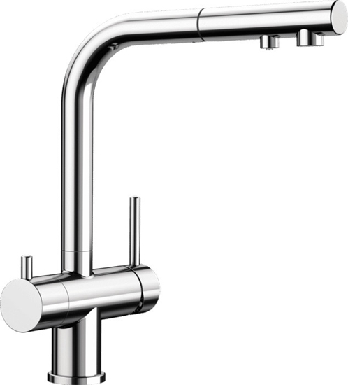 Picture of Blanco Fontas II single lever mixer, with filter system, with pull-out spray, chrome