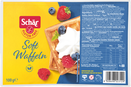 Picture of Schär Soft waffles, gluten-free (4 pieces), 100 g