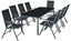 תמונה של סט ישיבה מאלומיניום, שולחן גן אחד + 8 כסאות גן TecTake