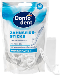 Picture of Dontodent Dental floss sticks with case, 40 pcs