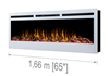 Picture of Noble Flame PARIS white 1660 [built-in electric fireplace / wall-hung]