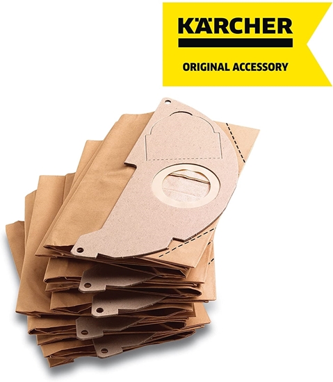 Picture of Kärcher - 5 x Filter Paper Bags for Water and Dust Vacuum Cleaner - Compatible with: A2000 to A2099 and WD2.000 to WD2.399 - Ref 6.904 - 322.0, 69043220