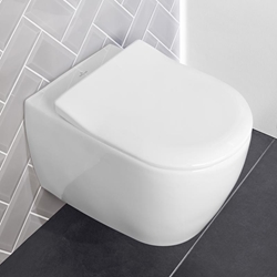 Picture of Villeroy & Boch Subway 2.0 wall-mounted, washdown toilet, open flush rim, DirectFlush white