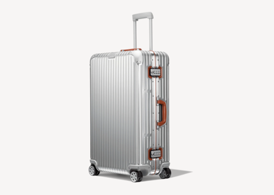 Picture of RIMOWA Original Check-In L Twist in silver & brown suitcase