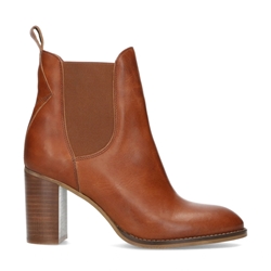 Изображение COGNAC COLORED ANKLE BOOTS WITH HEELS