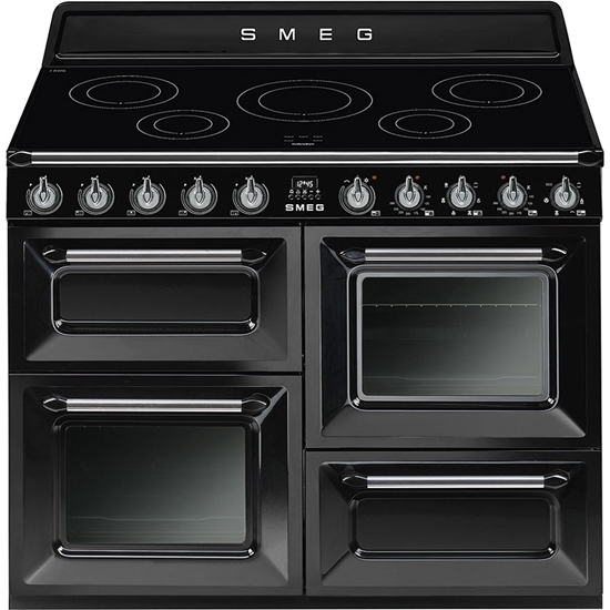Picture of SMEG TR4110 IBL cooking center, induction hob, black, 110 cm