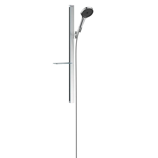Picture of hansgrohe Rainfinity shower set 27671000 3jet, shower head 130mm, shower bar 90cm, chrome