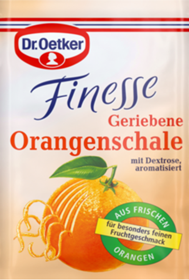 Изображение Dr. Oetker Finesse Geriebene Orangenschale 3x6g