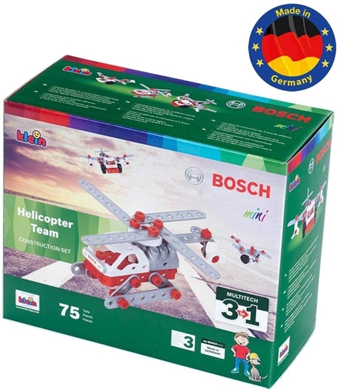 Изображение Bosch Theo Klein 8791 Construction Kit, 3 in 1 Helicopter Team, Multi-Colour